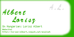 albert lorisz business card